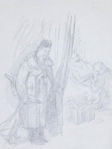 Решетников Ф.П. (1906-1988) "Иллюстрация к басне" (1940е)