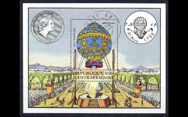 ЦАР 1983 Mi Bl236 Монгольфьер CTO 042/250
