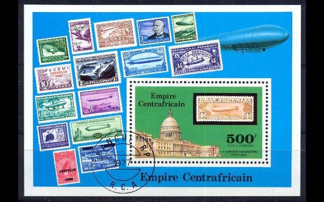 ЦАР 1977 Mi Bl18 Цеппелин CTO 042/252