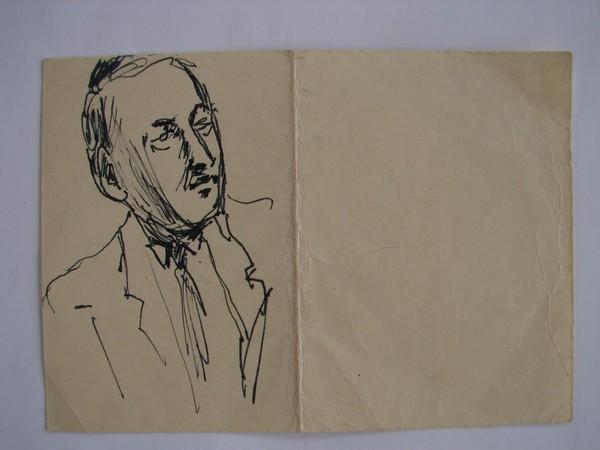 Лабас А.А. (1900-1983) Мужчина в костюме с галстуком