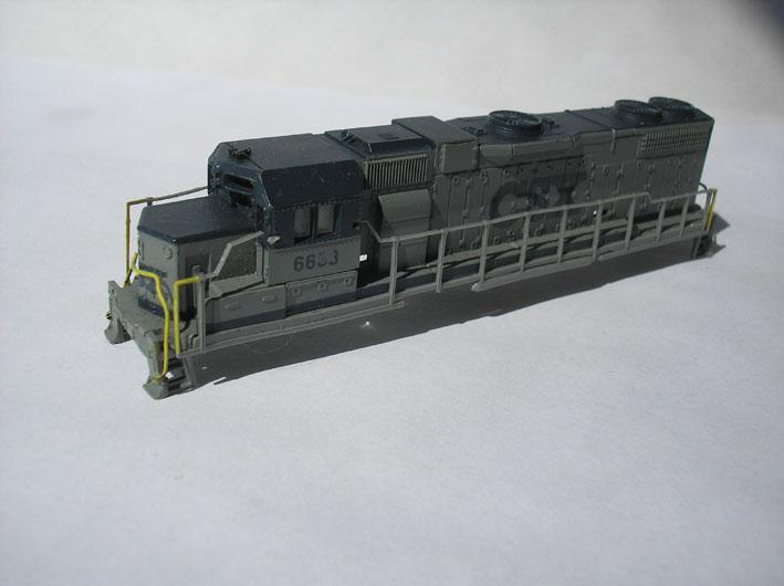 9мм.(N) корпус тепловоза GP38 CSX Life-Like