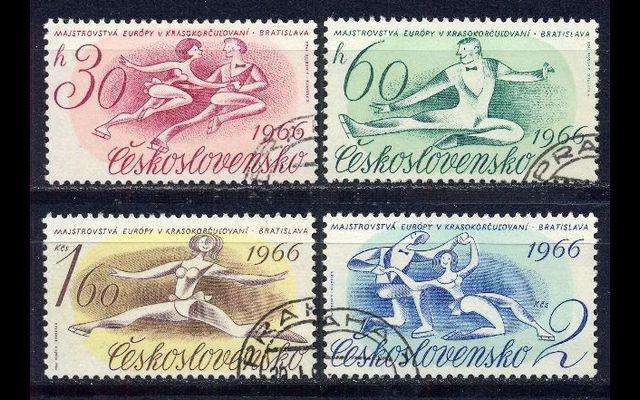 ЧССР 1966 Mi 1592-95 Чемпионат Европы CTO 042/487