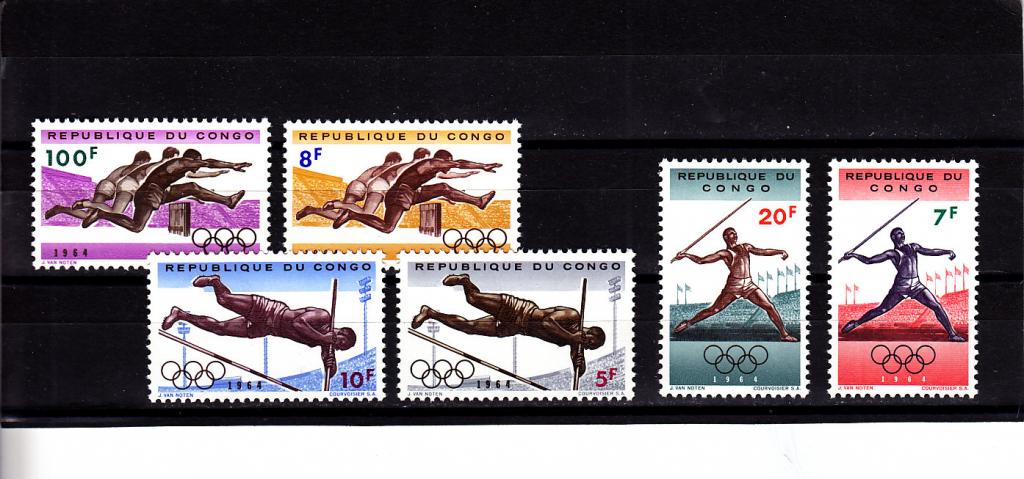 CONGO  КОНГО   Спорт   Серия   1964  Сост**
