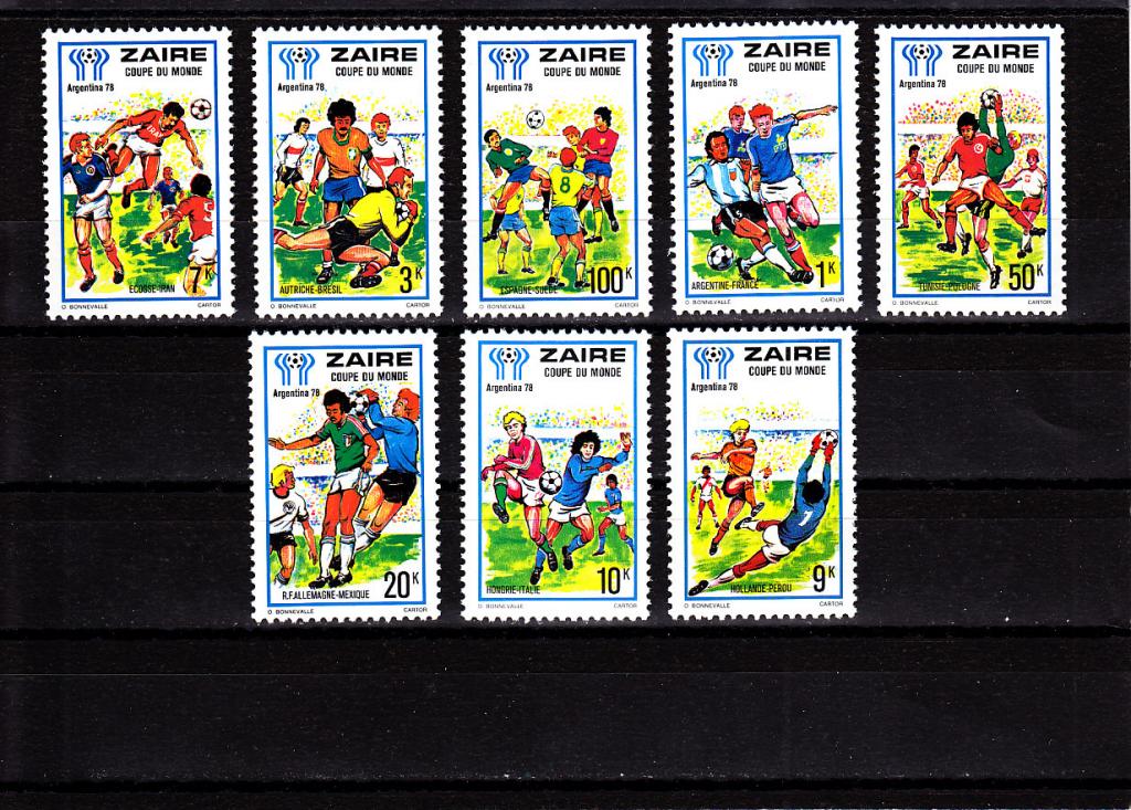 ZAIRE  ЗАИР  Спорт  Футбол  Аргентина  1978  Серия  Сост**
