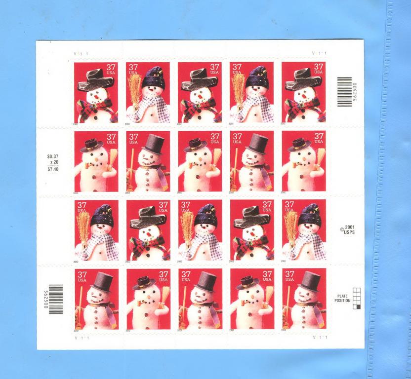 2001 США - рождество ** лист