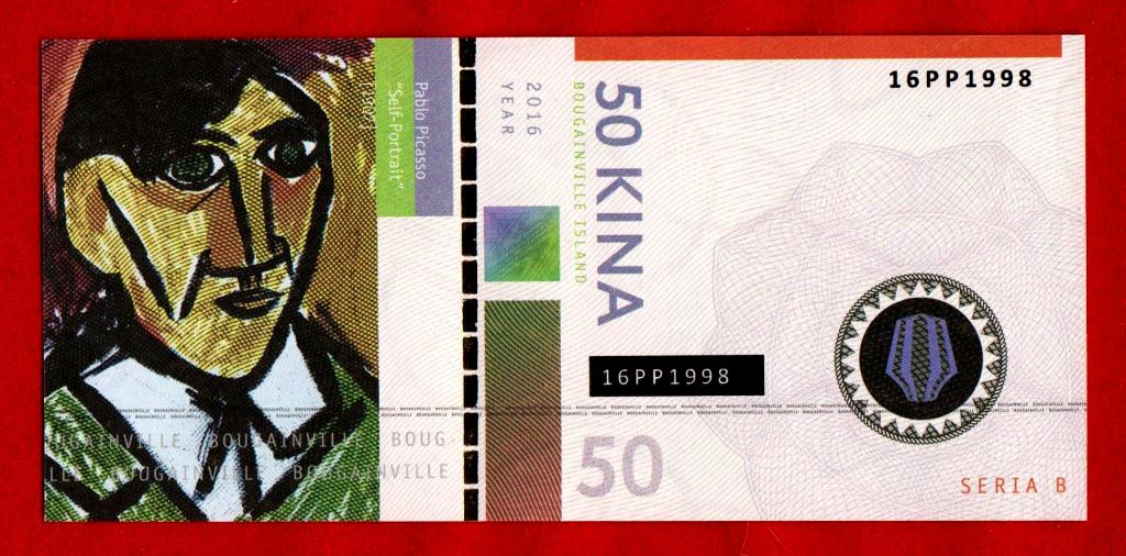 Бугенвиль (Папуа-Нов. Гвинея), ВЕЛИКИЕ ХУДОЖНИКИ, 50 кина, 2016, UNC