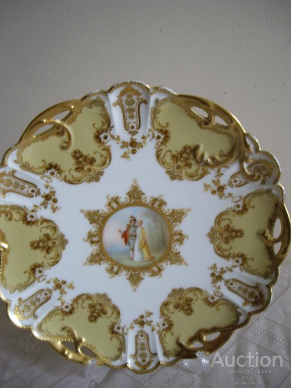 Тарелка кабинетная № 1 (парная) Лимож Haviland 1889-1896гг,живопись