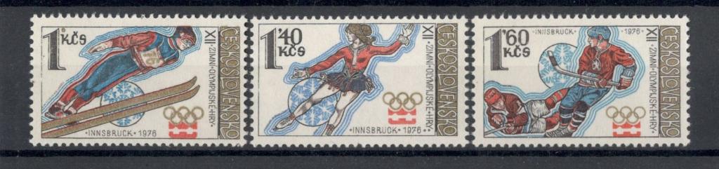 Чехословакия, 1976, № 2305-2307, € 2, MNH, полн.,спорт, олимпиада