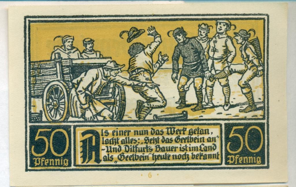 Нотгельд Германия Ditfurt 1921 г 50 пфенингов -2