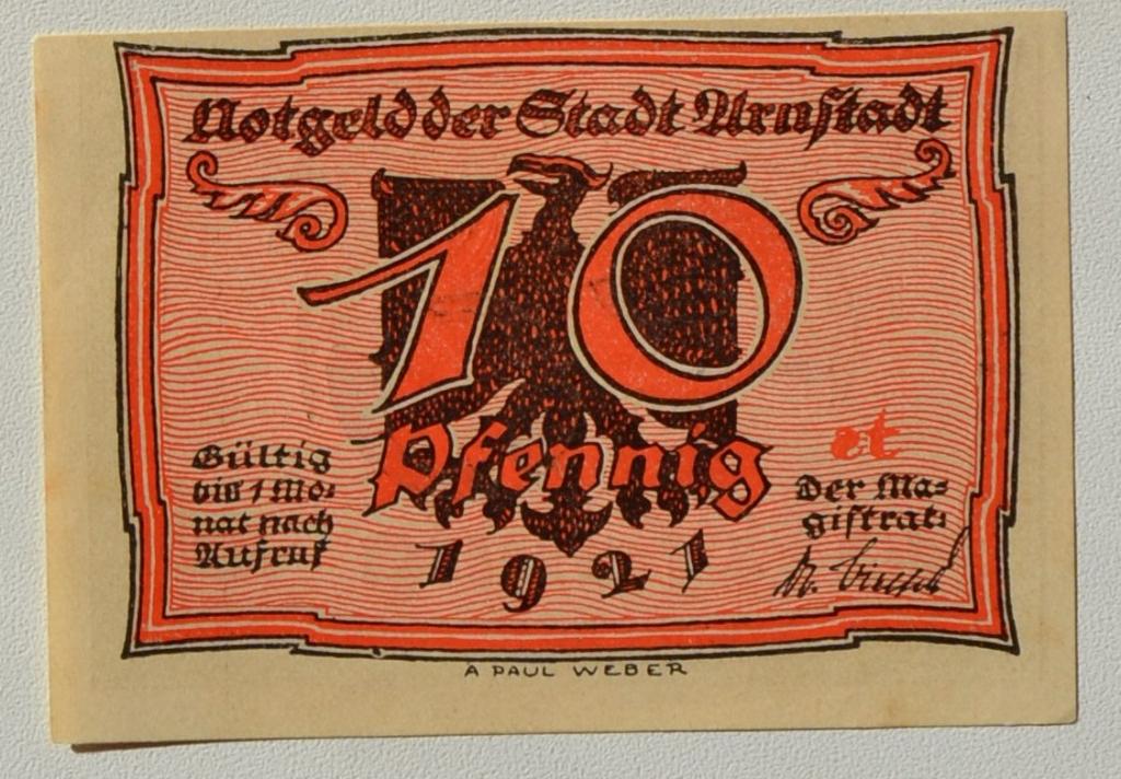 Нотгельд Германия Urnstadt 1921 г 10 пфенингов