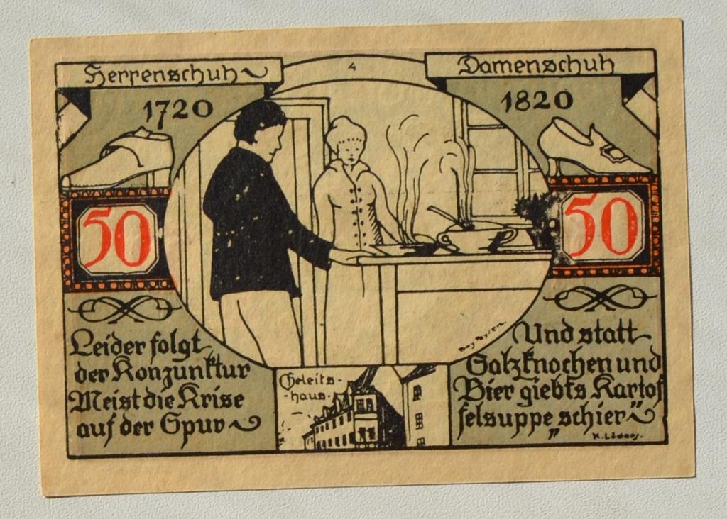 Нотгельд Германия Weissenfels 1921 г 50 пфенингов-2