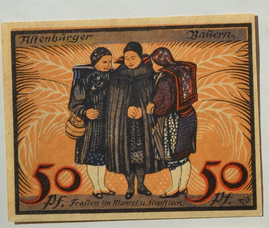 Нотгельд Германия  Hitenburg 1921 г 50 пфенингов-3