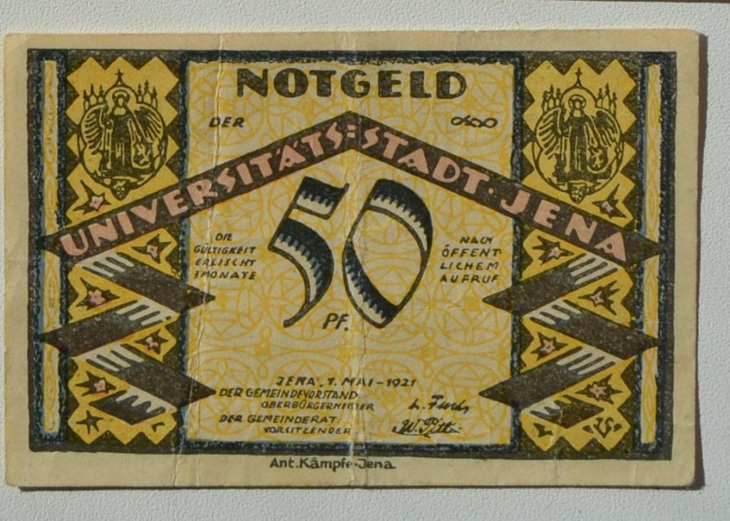 Нотгельд Германия  Jena 1921 г 50 пфенингов-