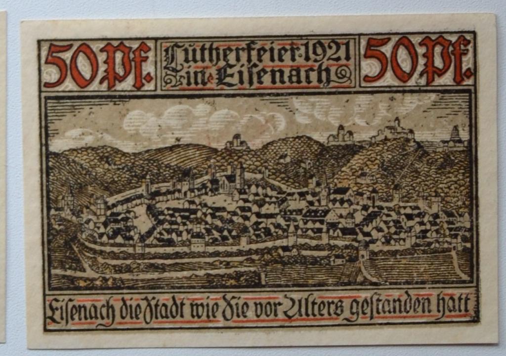 Нотгельд Германия Eisenach 1921 г 50 пфенингов--2