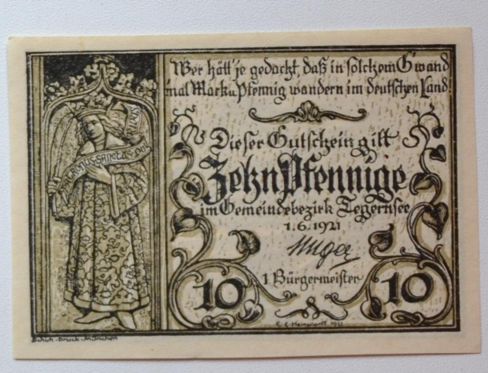 Нотгельд Германия   1921 г 10 пфенингов