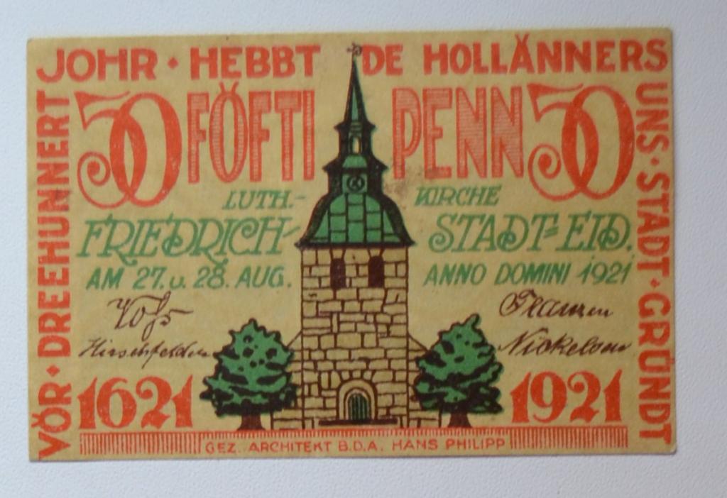 Нотгельд Германия Friedrich stadt 1921 г 50 пфенингов