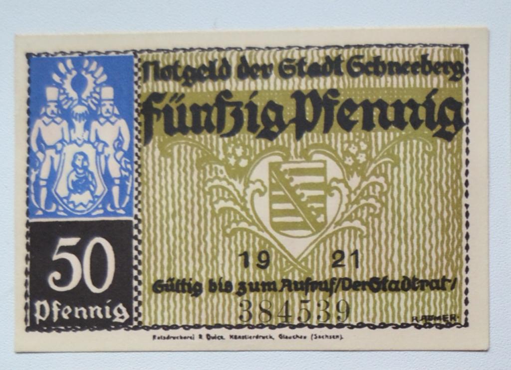 Нотгельд Германия Gebneberg 1921 г 50 пфенингов