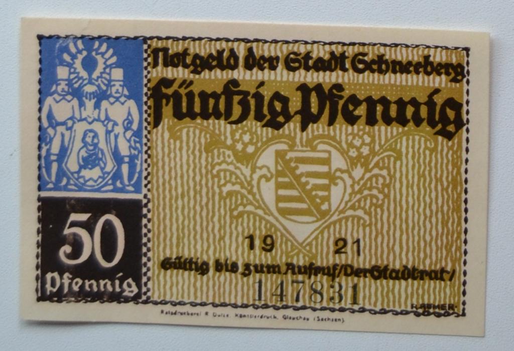 Нотгельд Германия Gebneberg 1921 г 50 пфенингов