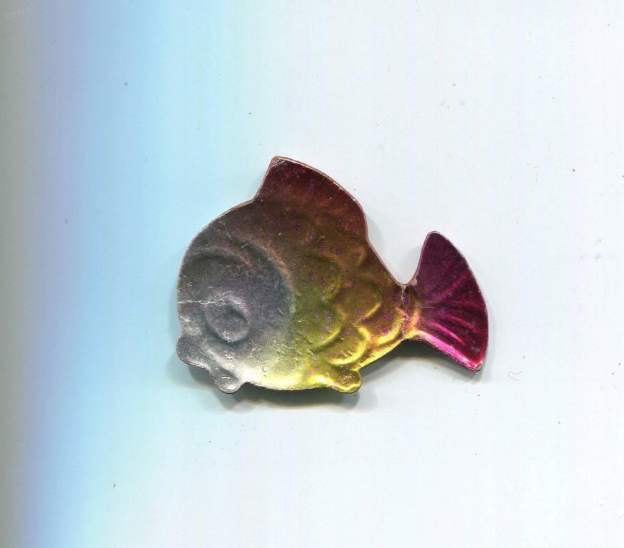 Игрушка ёлочная рыбка_рыба картон винтаж СССР 1