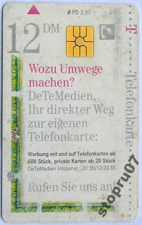 пластиковая телефон.карта Германия 12 дойчмаркен11