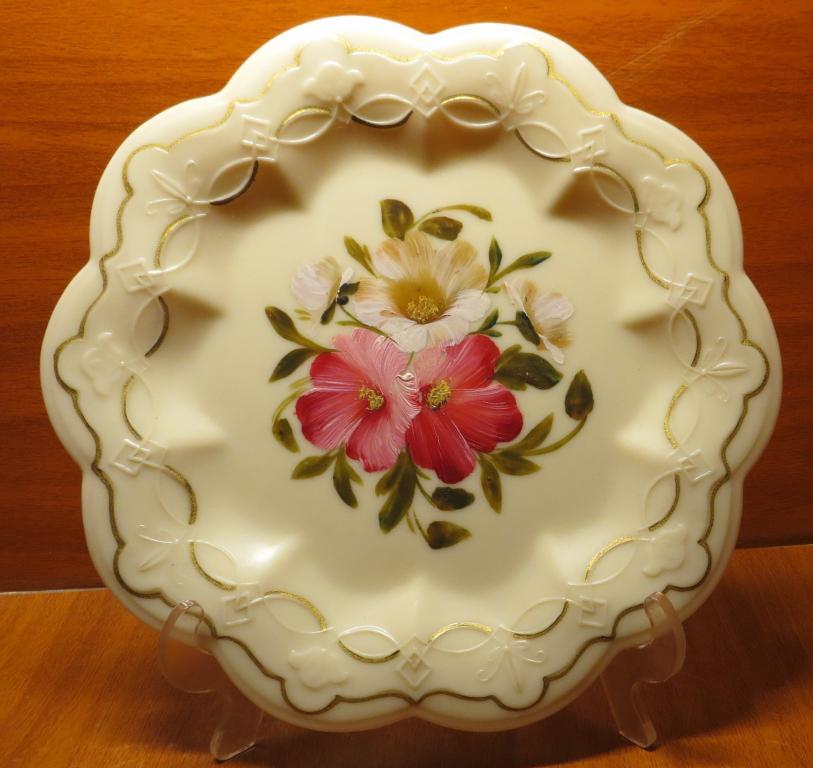 Настенная тарелка: Букет, пластик, КПЗ  50-е, диаметр 15 см