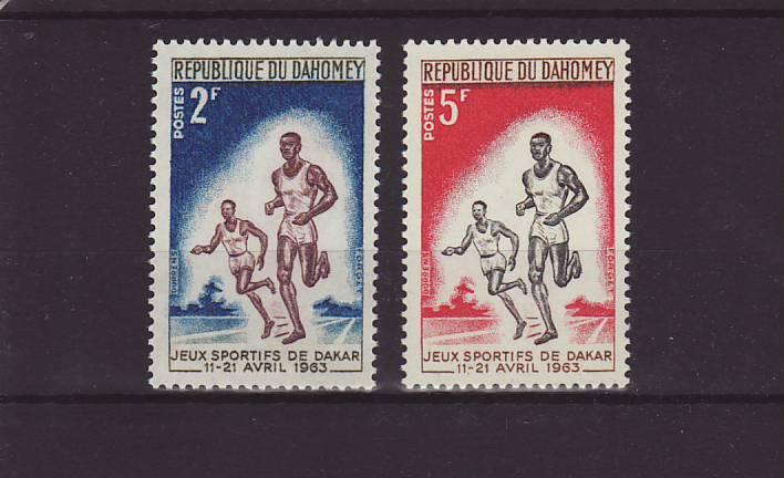 дагомея бег спорт из серии 1963 MNH**