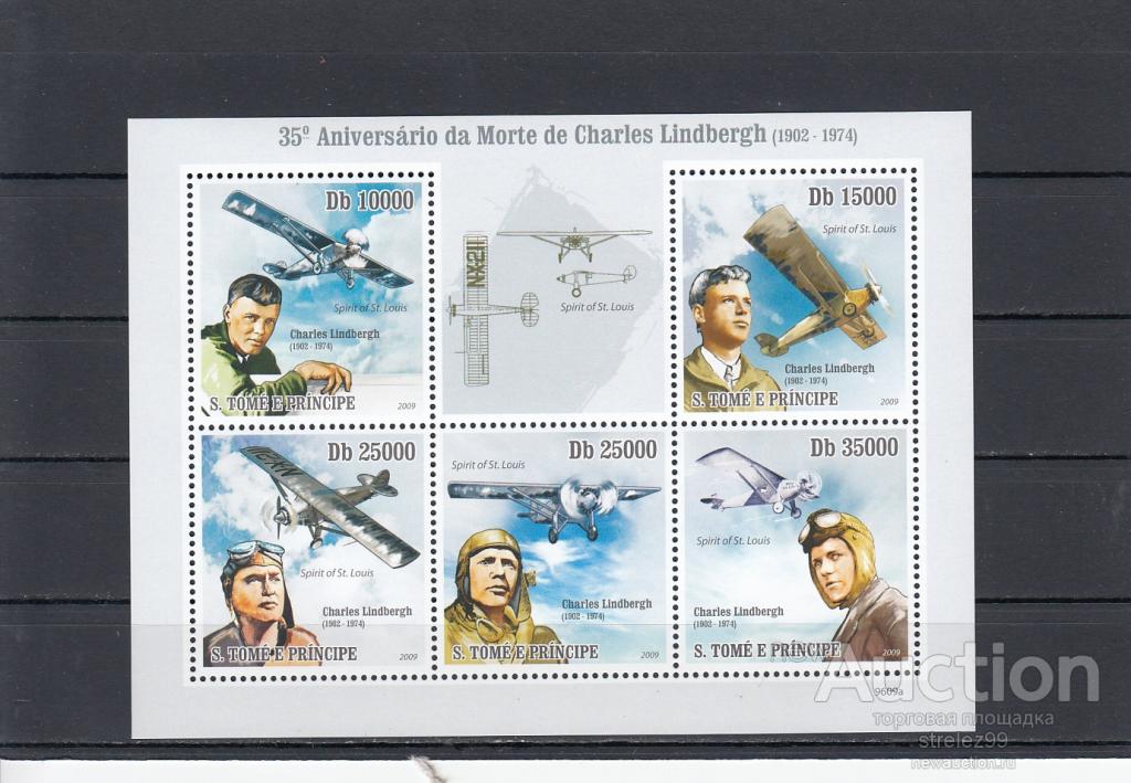 ST.TOME E PRINCIPE  Авиаторы История авиации Блок 2009  Сост**
