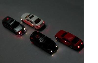 9мм (N) Автомобиль со светящимися фарами и стопами (светодиоды) 1шт.