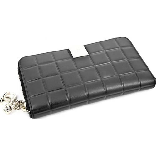 Кошелёк кожаный женский Chanel Black-red
