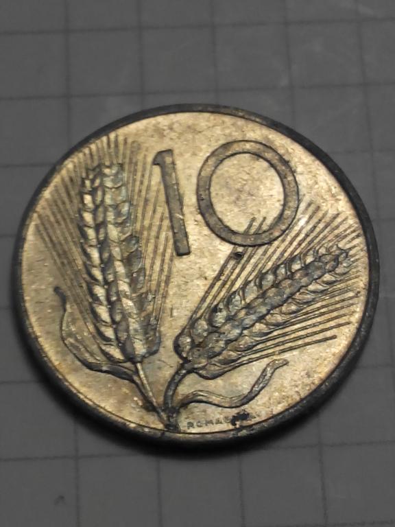 10 лир. Италия  1973 год.
