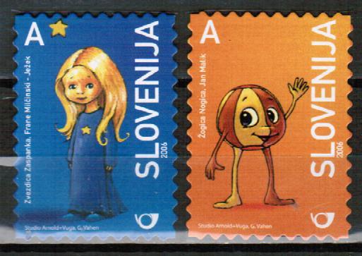 Словения 2006 Детские сказки Персонажи 2м, чистые, самоклейки, номинал = €1.84 евро