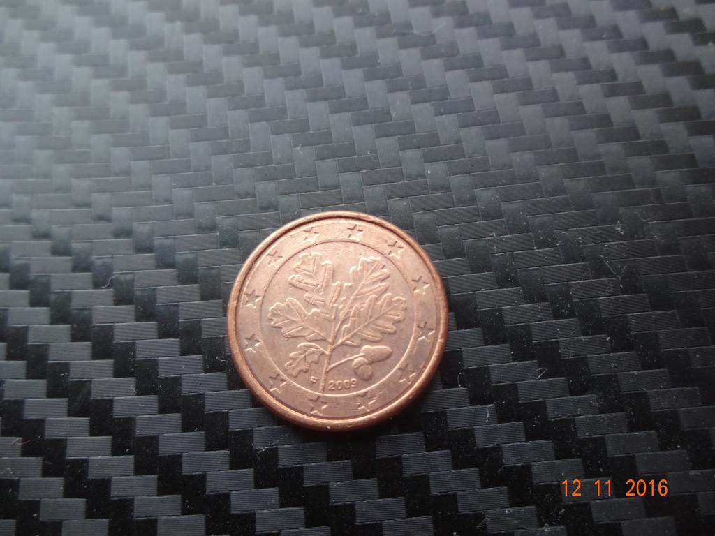 Германия 1 евроцент 2009 двор F.