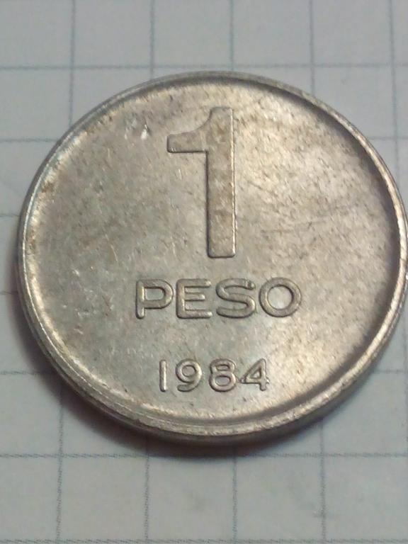 1 песо Аргентина. 1984 год. л.м.