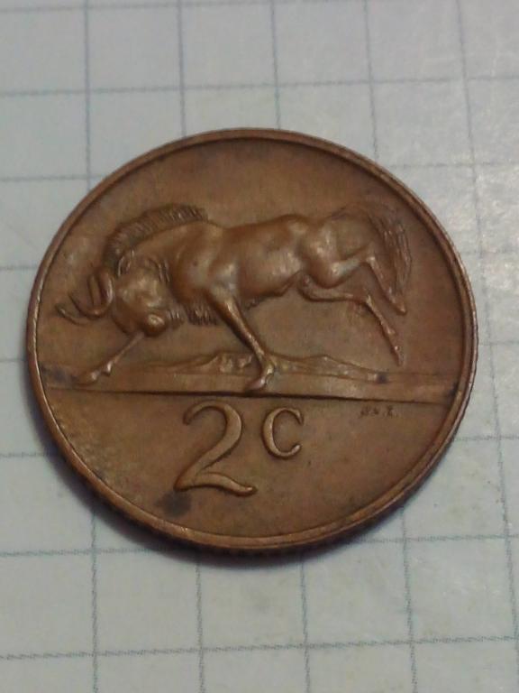 2 цента ЮАР 1980 год (фауна)