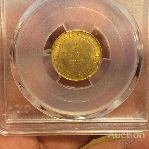 10 МАРОК 1904 L PCGS MS65 R1 ЗОЛОТО ФИНЛЯНДИЯ