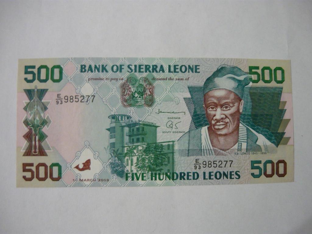 Сьерра Леоне 500 леоне 2003 г Пресс.