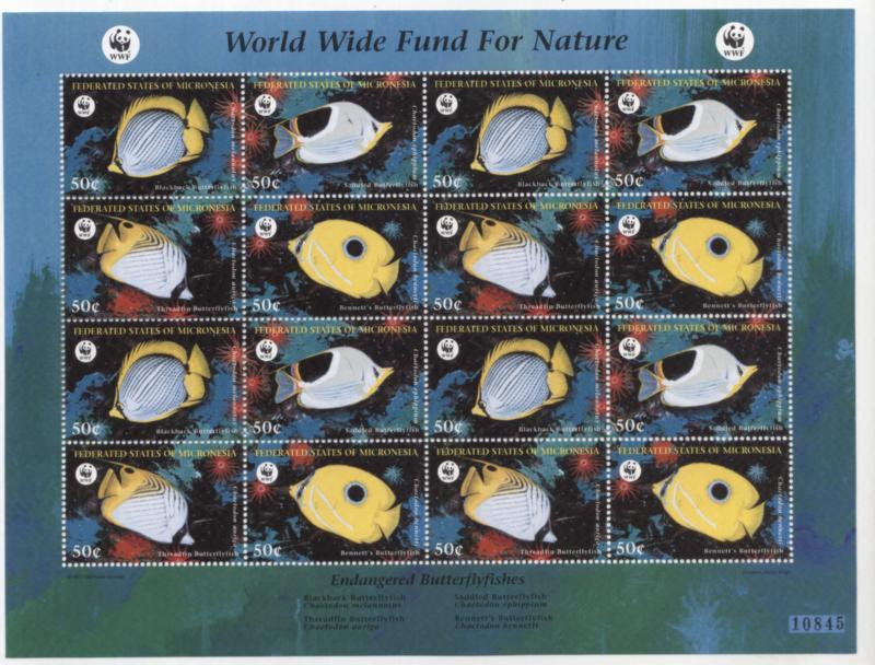 Микронезия - 97  Фауна WWF  - Рыбы   - мал.лист - 20э