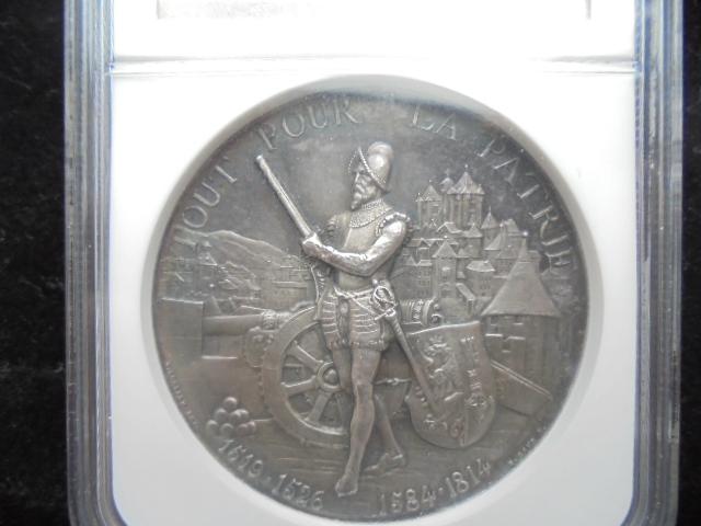 Медаль - Стрелкового Фестиваля 1887 г. Контон Женева. Слаб NGC. R.