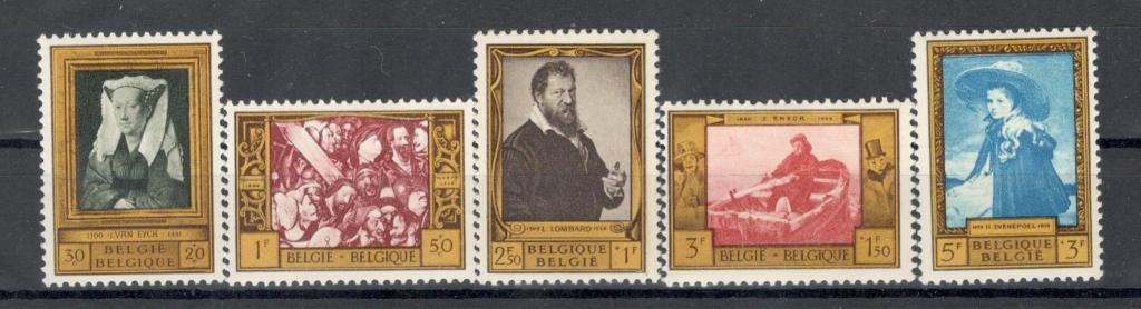 Бельгия , 1958, № 1119,1120,1122-1124, € 12,8, MNH, живопись