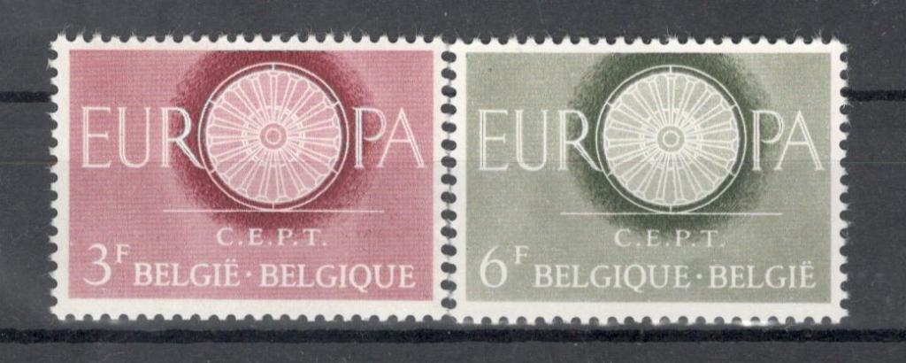 Бельгия , 1960, № 1209,1210, € 2, MNH, полн., Europa CEPT