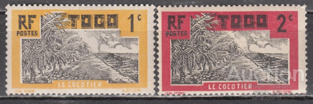 Того 1924 плантация кокосовых пальм Mi65,66 MNH