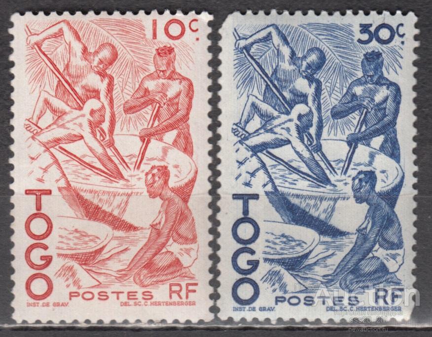 Того 1947 приготовление пальмового масла Mi195,196 MNH
