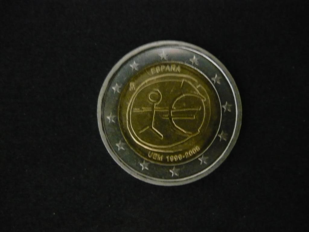 Испания .2 евро. 2009г. 10 лет Евро. UNC.