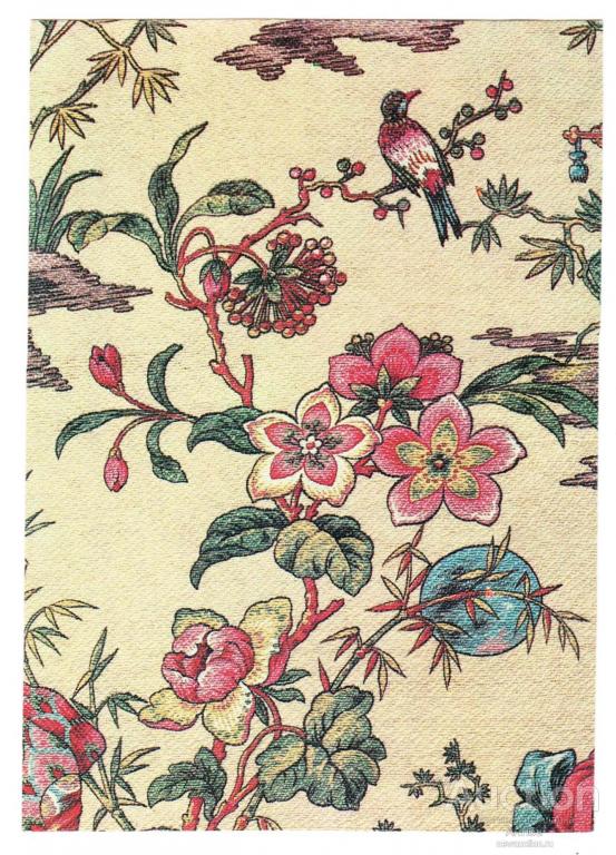 Живопись. Открытка. Декоративная мебельная ткань. Кретон. 1982 год. (Альбом №2)