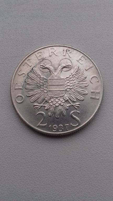 2 шиллинга 1937 год,Австрия,КМ#2859