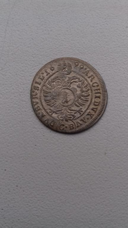 1 крейцер 1700 год,Австрия,КМ#1229