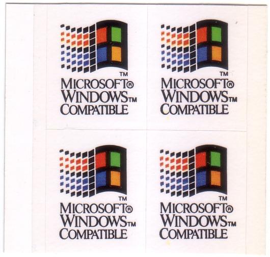 Наклейки на системный блок Microsoft Windows 3.1 4шт Z57154 W