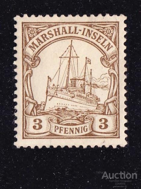 Ноhеnzоllеrn Oкeaния кoлoния МАRSНАLL 3pf* 1901 I