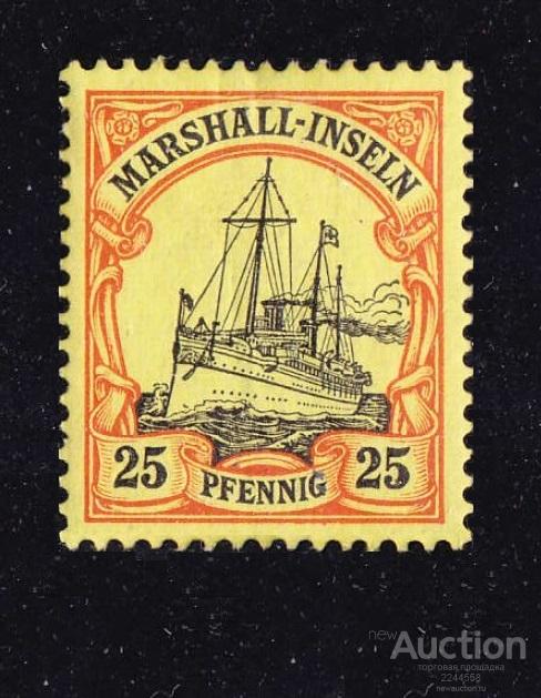 Ноhеnzоllеrn Oкeaния кoлoния МАRSНАLL 25рfg* 1901 I