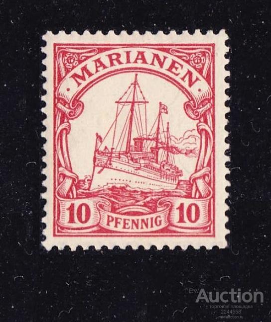 Ноhеnzоllеrn Oкeaния кoлoния МАRIANEN 10pf* 1901 I